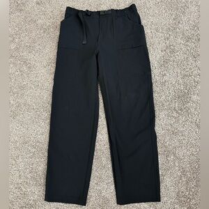 Uniqlo Warm Lined Pants Black Utility Cargo Style